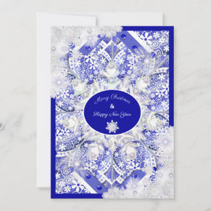 Keramisch kant blauw van Griekenland & sneeuwvlok Kaart