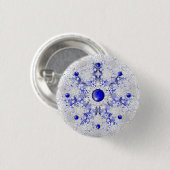 Keramisch kant blauw van Griekenland & sneeuwvlok Ronde Button 3,2 Cm (Voorkant /achterkant)