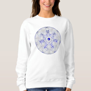 Keramisch kant blauw van Griekenland & sneeuwvlok Trui