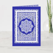 Keramisch Kant Blauw van Griekenland verjaardag Kaart (Voorkant)