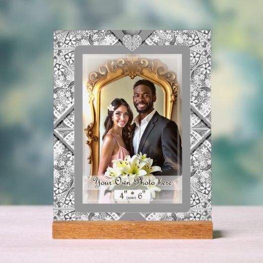 Keramisch kant grijs acryl bord (Neutraal)