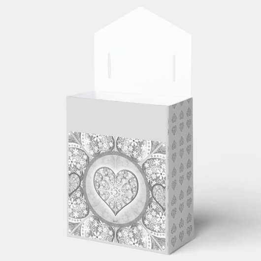 Keramisch kant grijs bedankdoosjes (Geopend)