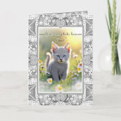 Keramisch kant grijs bedankkaart (Voorkant)