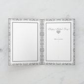 Keramisch kant grijs bedankkaart (Binnen)