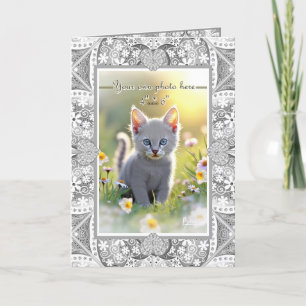 Keramisch kant grijs bedankkaart