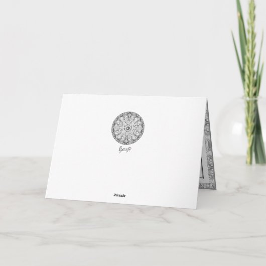 Keramisch kant grijs bedankkaart (Achterkant)