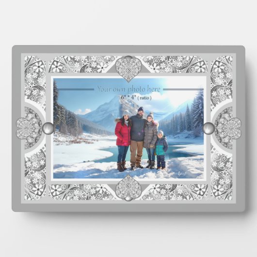 Keramisch kant grijs fotoplaat (voorkant)