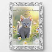 Keramisch kant grijs fotoplaat (voorkant)