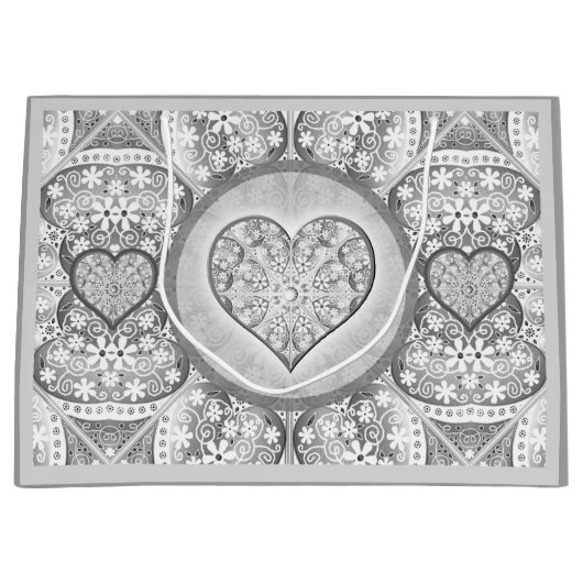 Keramisch kant grijs groot cadeauzakje (Voorkant)