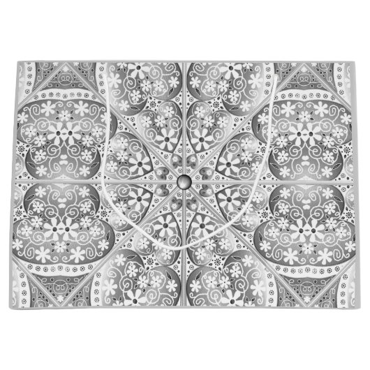 Keramisch kant grijs groot cadeauzakje (Voorkant)