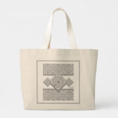Keramisch kant grijs grote tote bag (Achterkant)