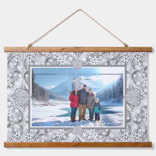 Keramisch kant grijs hangend wandkleed (Voorkant)