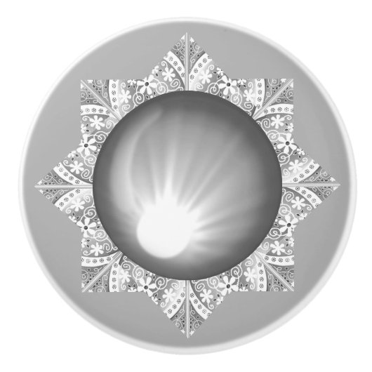 Keramisch kant grijs keramische knop (Voorkant)