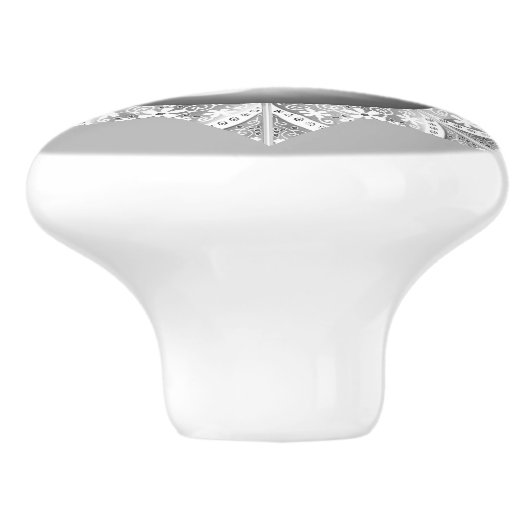 Keramisch kant grijs keramische knop (Zijkant)