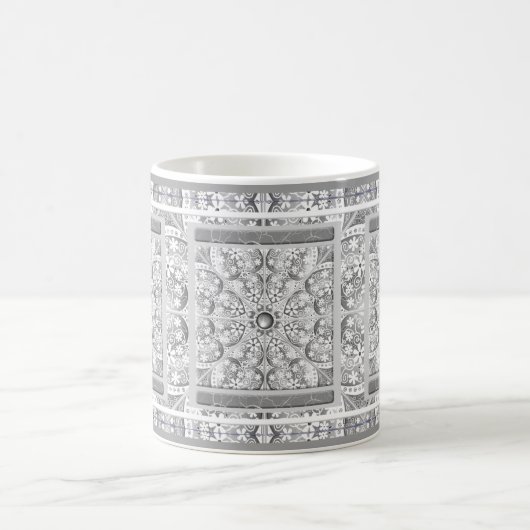 Keramisch kant grijs koffiemok (Center)