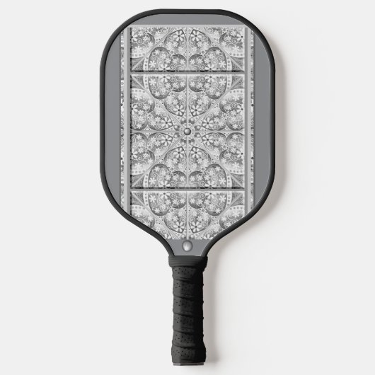 Keramisch kant grijs pickleball paddle (Voorkant)