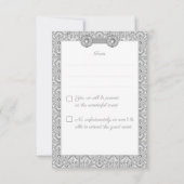 Keramisch kant grijs RSVP kaartje (Achterkant)