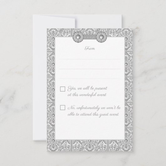 Keramisch kant grijs RSVP kaartje (Achterkant)