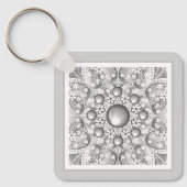 Keramisch kant grijs sleutelhanger (Voorkant)