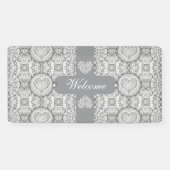 Keramisch kant grijs spandoek (Horizontaal)