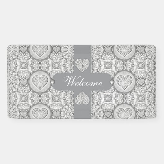 Keramisch kant grijs spandoek (Horizontaal)