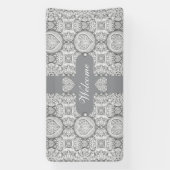 Keramisch kant grijs spandoek (Verticaal)