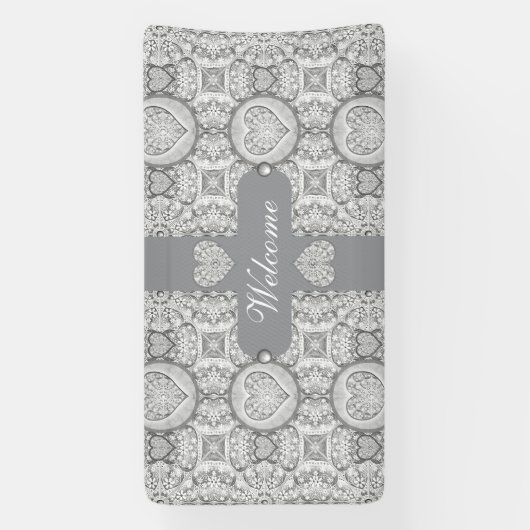 Keramisch kant grijs spandoek (Verticaal)