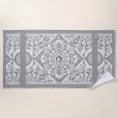 Keramisch kant grijs strandlaken (Voorkant)