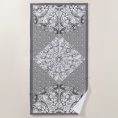 Keramisch kant grijs strandlaken (Voorkant)