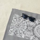 Keramisch kant grijs strandlaken (In situ)