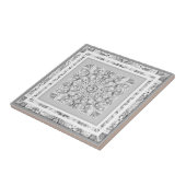 Keramisch kant grijs tegeltje (Zijkant)