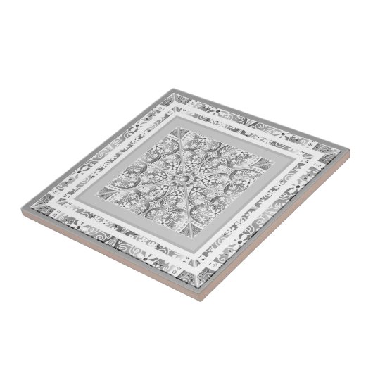 Keramisch kant grijs tegeltje (Zijkant)