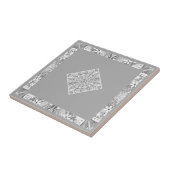 Keramisch kant grijs tegeltje (Zijkant)