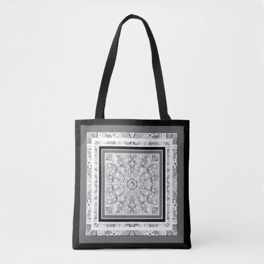 Keramisch kant grijs tote bag (Voorkant)