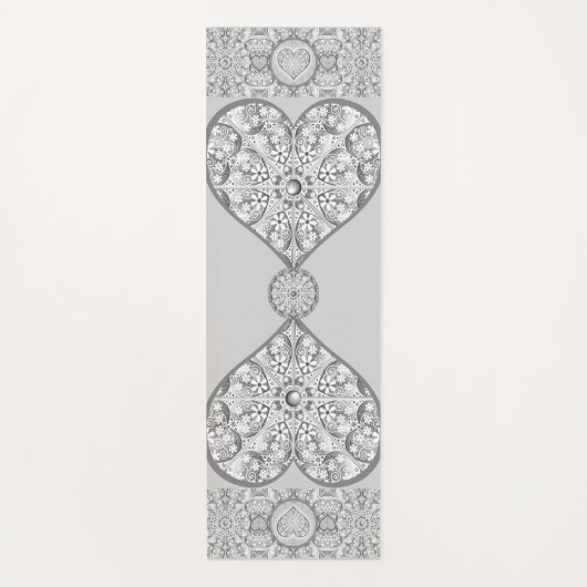 Keramisch kant grijs yogamat (Voorkant)