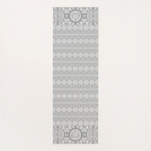 Keramisch kant grijs yogamat (Achterkant)