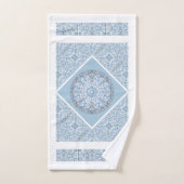 Keramisch kant lichtblauw, bad handdoek (Handdoek)