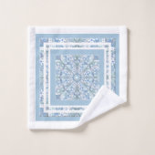 Keramisch kant lichtblauw, bad handdoek (Wasdoekje)