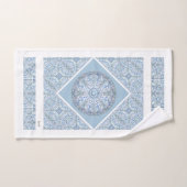 Keramisch kant lichtblauw, bad handdoek (Handdoek)