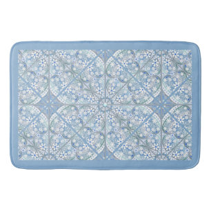 Keramisch kant lichtblauw, badmat