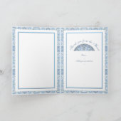 Keramisch Kant Lichtblauw Bedankkaart (Binnen)