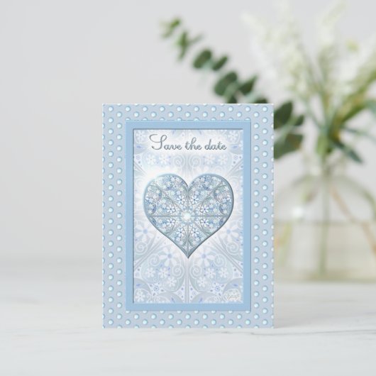 Keramisch Kant Lichtblauw Briefkaart (Staand voorkant)