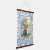 Keramisch Kant Lichtblauw Hangend Wandkleed (Gebogen)