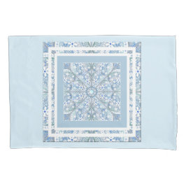 Keramisch kant lichtblauw kussensloop