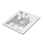 Keramisch keramisch keramisch tapijtschelp voor Ma Tegeltje (Zijkant)