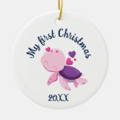 Keramisch keramisch Ornament, voor fijne kerstaven Keramisch Ornament (Voorkant)