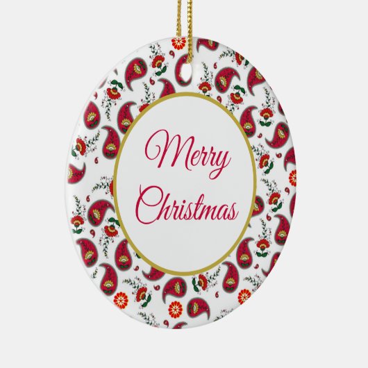 keramisch keramisch ornament voor kerstpaisley (Rechts)