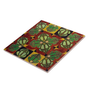 Keramisch keramisch tegel, "leder" (schilderij) tegeltje