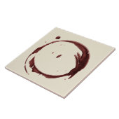 Keramisch keramisch tegel met ringbandglas (groot) tegeltje (Zijkant)