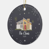 Keramisch kerstkeramiehuis uit de Mideeuw Keramisch Ornament (Links)